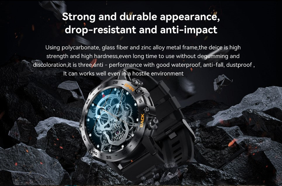 Smart Watch K52 Watches Men Wome Sports Fitness Modes Bluetooth Call Health Monitor 400mah 1.39Inch HD Smartwatch - Orange