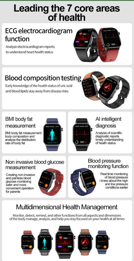 New ET580 Smartwatch - Red
